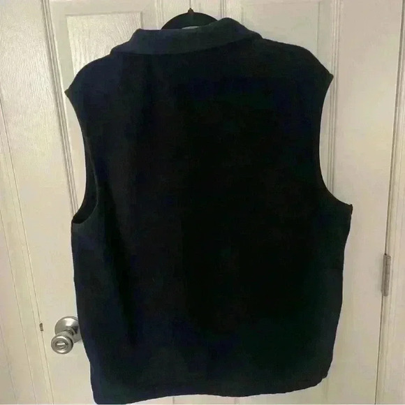 Vintage Tahoe Activewear Mens XL Made In USA Fleece Full Zip Navy Vest Tahoe - Picture 3 of 7